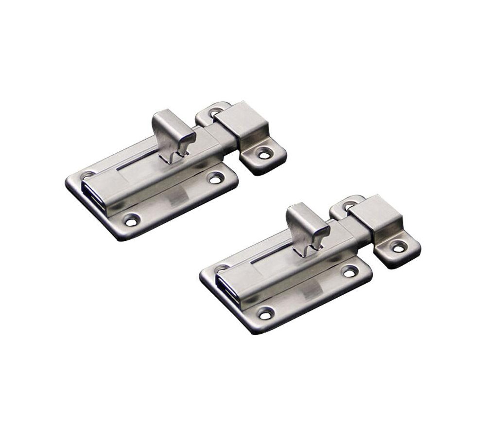 NELXULAS Stainless Steel Door Latch Sliding Lock Barrel Bolt (2-1/2"), Silver, 6.5 x 3.5 cm / 2.5" x 1.4"