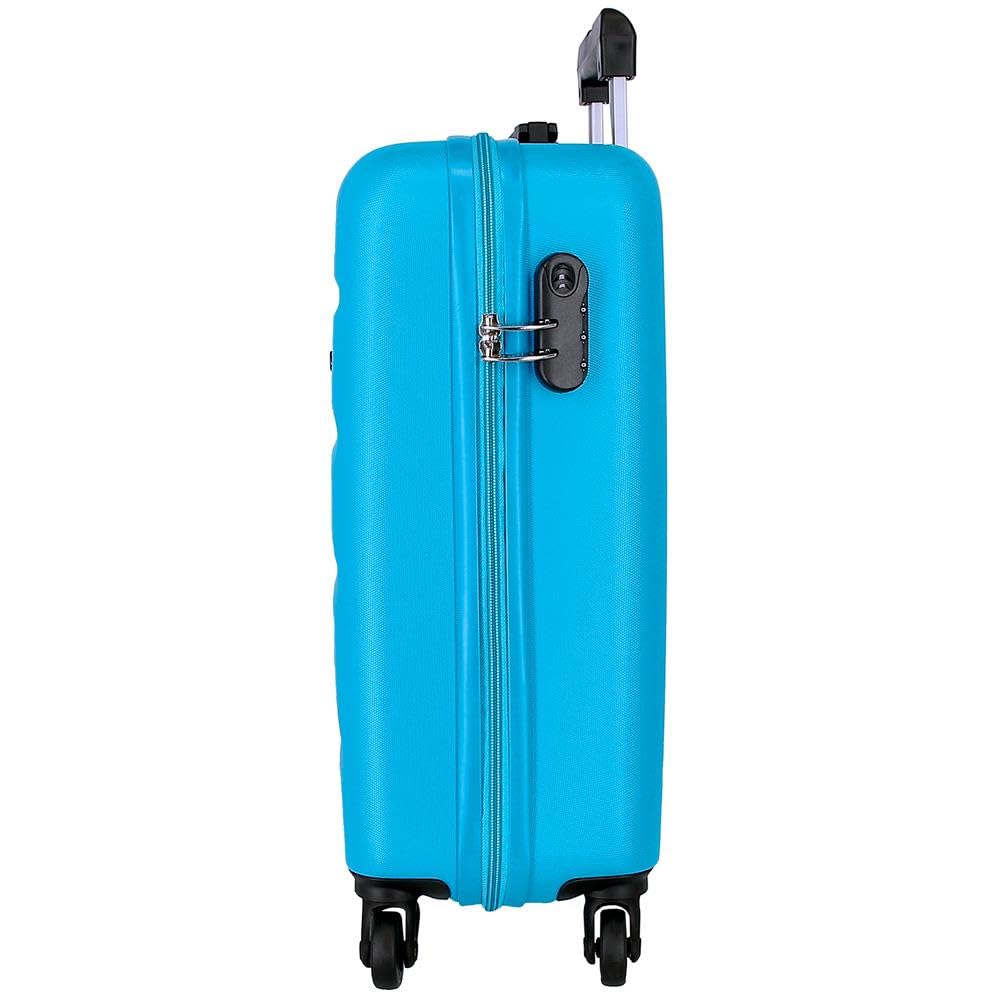 Roll Road Flex walizka kabinowa niebieska 38 x 55 x 20 cm twarda obudowa ABS zamek szyfrowy 35 l 2,5 kg 4 kółka bagaż podręczny