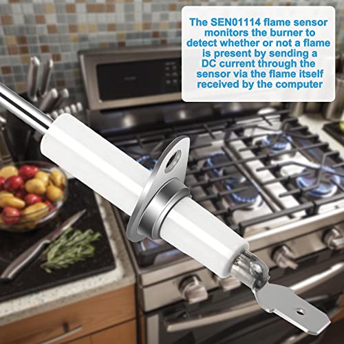 4-Pack Sen01114 Furnace Flame Sensor Replacement Part Fit For Tra-Ne Furnace - Replaces Sen0491 Sen00491 By Romalon #TOP4