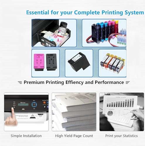 Image of VERENA Tool Kit Refill Ink Bottle Compatible for HP Deskjet Ink Advantage 2335, 4178, Desk Jet 2138 - Full Set of Refill Ink Cartridge