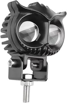 Two-Color Motorcycle Headlight 4.33X2.55 inch Dual Spotlight High Transparency Motorcycle Driving Light Fog Light Off-Road for Motorcycles