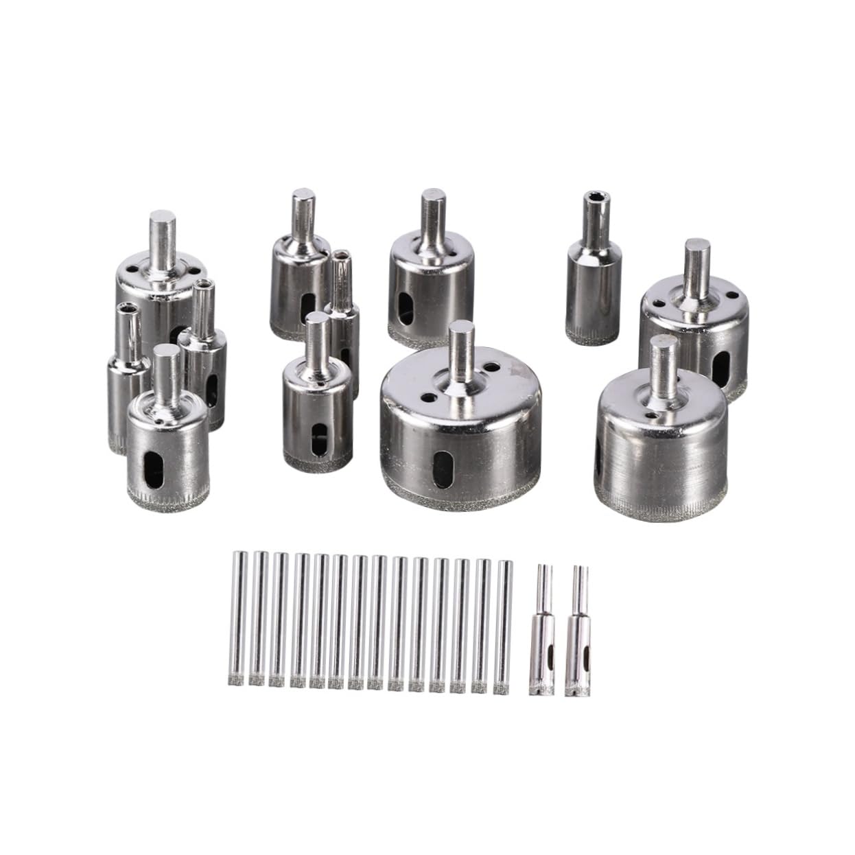 IWOWHERO 28Pcs Diamond Drill Bit Set for Glass Ceramic Marble and Granite to Durable Smooth Cuts Without Breakage for Home Improvement Projects