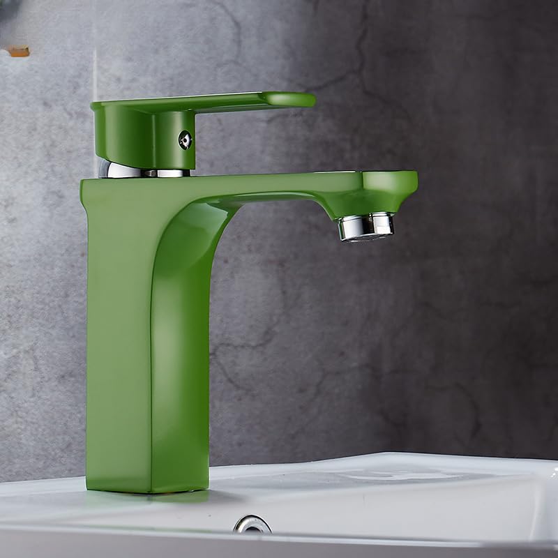 Robinet de lavabo orange multicolore avec mitigeur eau chaude froide