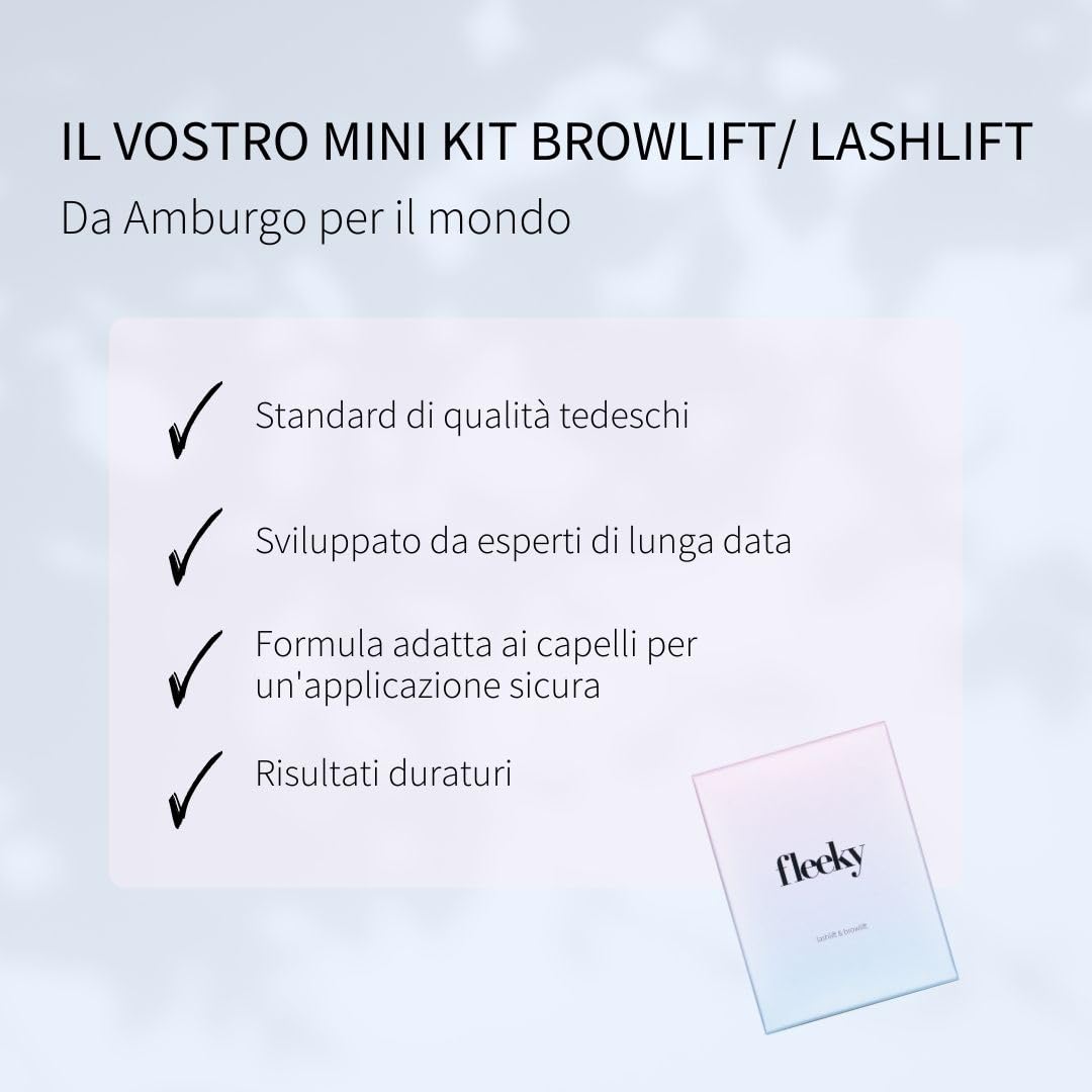 Fleeky Kit lifting Lash & Brow vegano e non testato sugli animali - Sopracciglia e ciglia naturali ed espressive