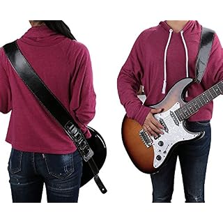 rayzm sangle de guitare et basse en doublure daim, ceinture de qualité en cuir véritable pour guitare acoustique… - Les Beatles, Paul McCartney, John Lennon, RIngo Starr, George Harrison rayzm sangle de guitare et basse en doublure daim, ceinture de qualité en cuir véritable pour guitare acoustique… – Image 6