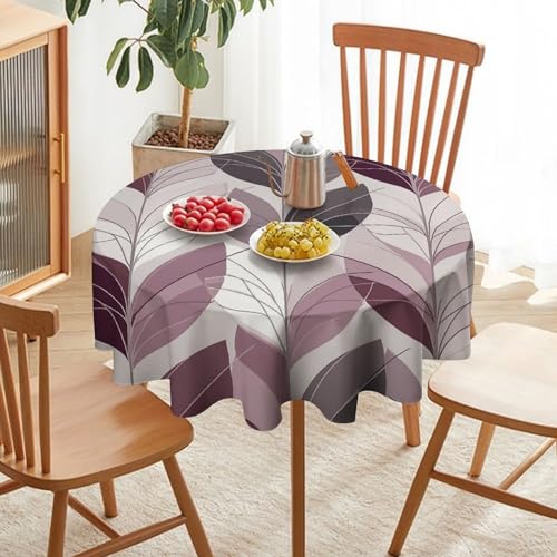 Nappe de table ronde imperméable violette et blanche lavable 152cm - 6
