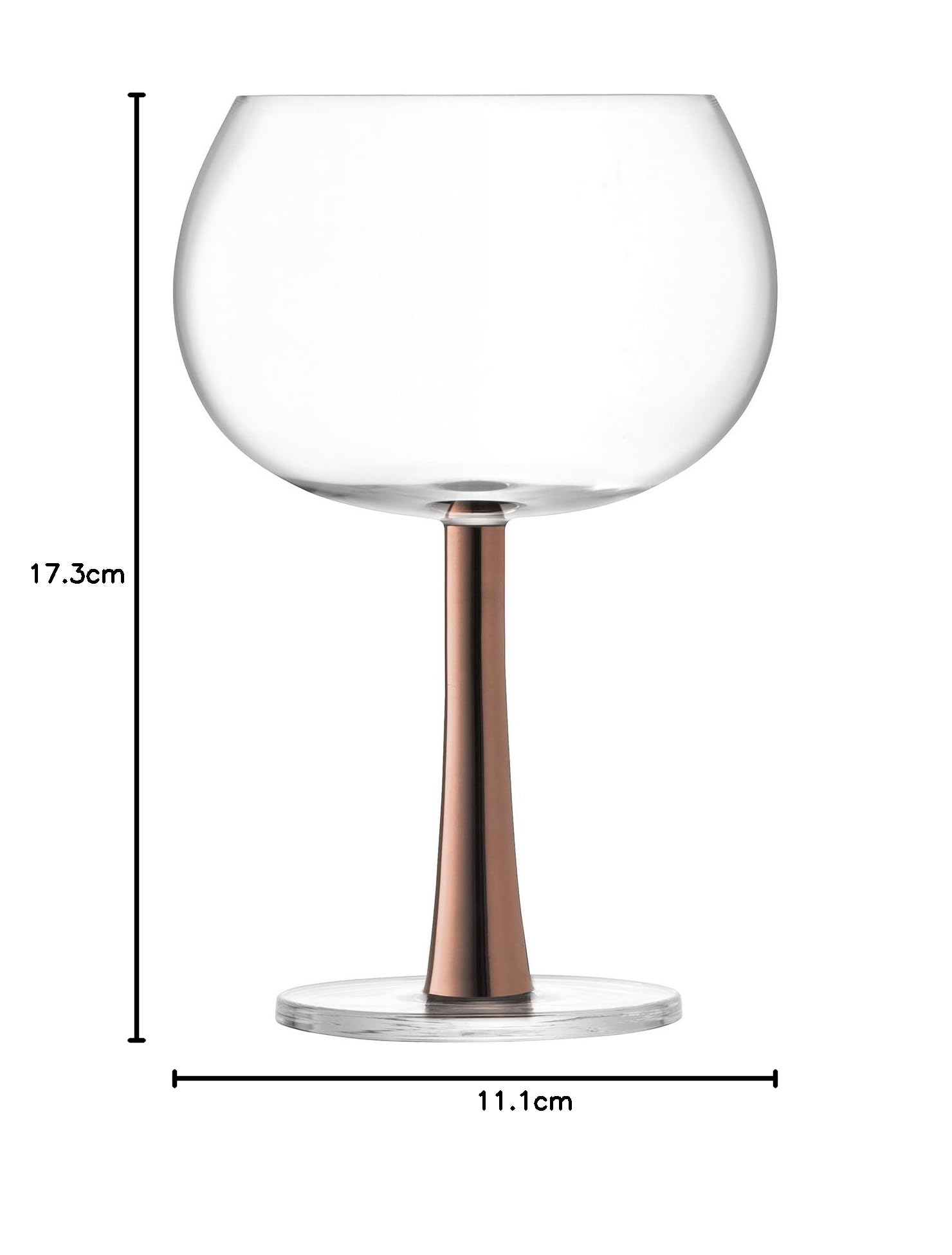 LSA International Gin GN12 Copa de balón, 420 ml, 2 unidades, color cobre