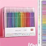 LINDADECOR 48pcs Glitter Gel Pens Set, Colouring Writing Pens for Young Adults, Sparkly Maker Pens for Coloring Books Cards Journaling Drawing Painting