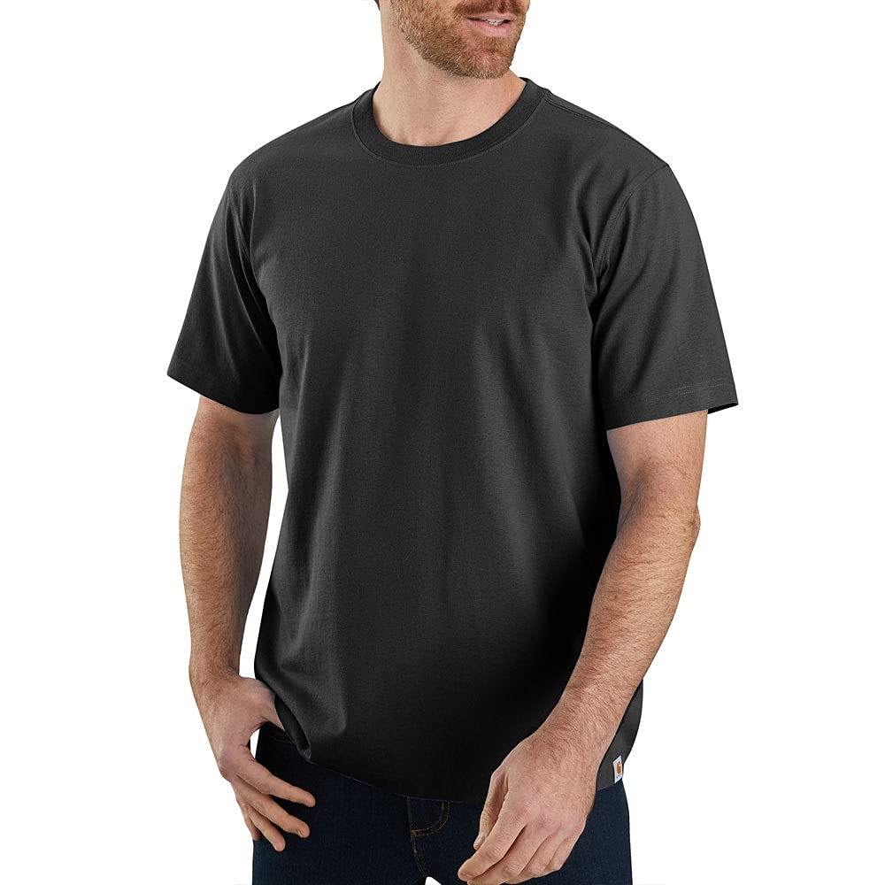 Carhartt Herren Relaxed Fit, schweres, kurzärmliges T-Shirt, Schwarz, S