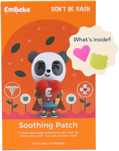 Parche calmante para piel con picazón y picazón por picazón Parches de gel naturales calmantes antipicazón para niños con piel sensible,