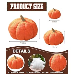Halloween pumpkin pillows decorative pumpkin throw pillows with 2 glow in the dark stickerscute 3d fluffy pumpkin plush pillowpumpkin decor stuffed throw for bed sofa couch home decororange8inch  urban country home decor