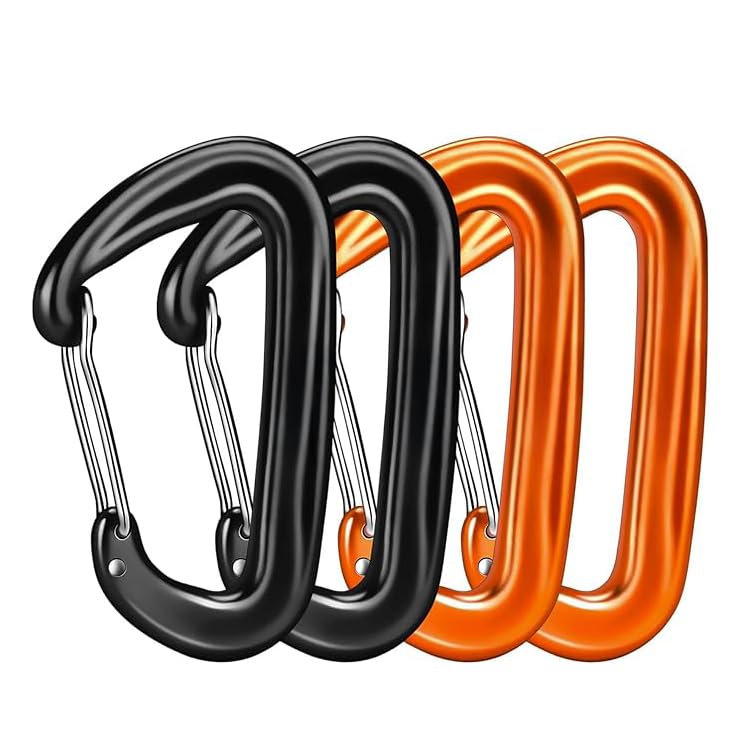 El Mejor Listado de Mosquetones de esta semana. 43 Hirola Mosquetones, Mosquetones para Escalada, Mosquetones Resistentes de 3.2 Pulgadas para Senderismo, Camping, Hamacas, Llaveros, Correas de Perro, Ideal para Entusiastas del...