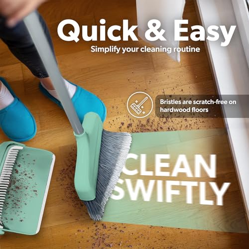 BLACK+DECKER Butler Besen- und Kehrschaufel-Set, kurzer Griff, Stand-Up-Design, leicht, platzsparende Kombination für Küche, Wohnzimmer, Badezimmer, Lobby-Böden – unverzichtbar für die Hausreinigung, – Bild 7