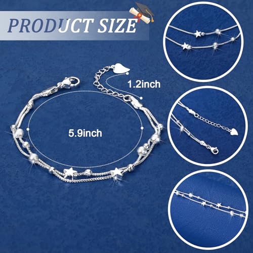 Image of Liliaafar 6 Set Graduation Bracelet Bulk, 2026 Graduation Gifts for Her /Girls /Women, Bracelet with Card Class of 2026 Gifts for Classmates Student