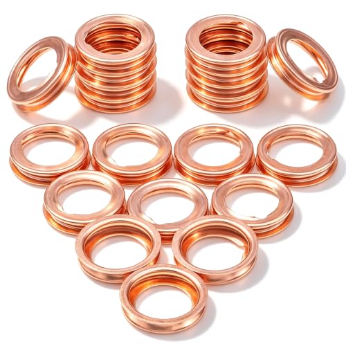 Image of 20PCS Copper Engine Oil Drain Plug Gaskets Replacement for 11026-01M02 Nissan /Infiniti EX35 FX35 FX45 FX50 G20 G25 G35