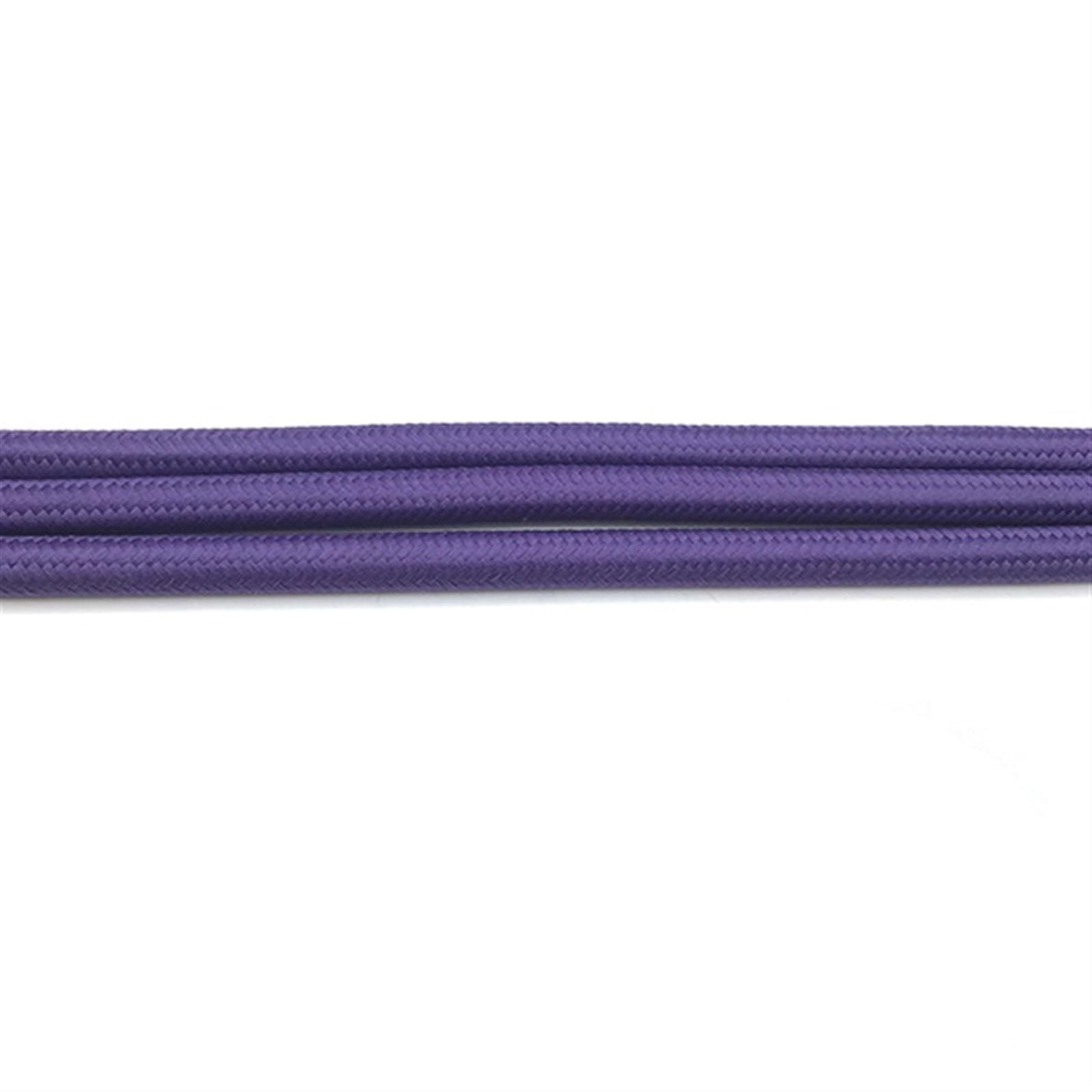 Hauptleitung Fest 5 Meter 5,5 mm 5,8 mm 300 V Vintage Beleuchtungskabel Textilbirne Elektrodraht Lampe geflochtenes Kupferkabel Verbinder Webstuhl (Color : Purple)