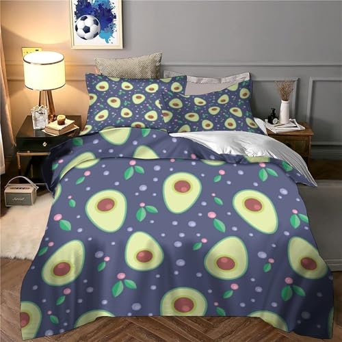 Housse de couette avocat microfibre résistante avec zip 200x200 - 6