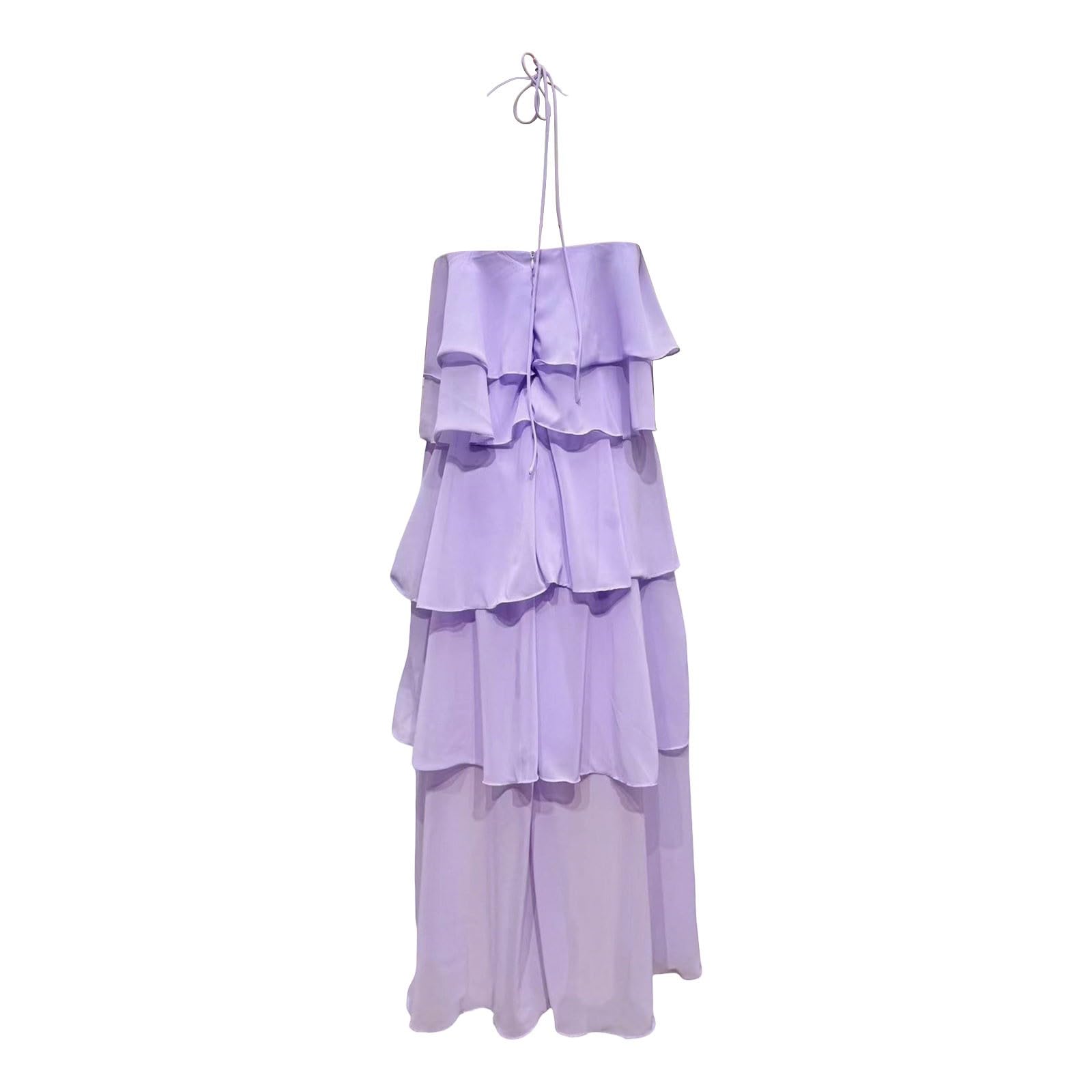 Generisch Elegante vestido de gasa con estampado floral de manga larga, vestido formal de noche para fiestas y bodas