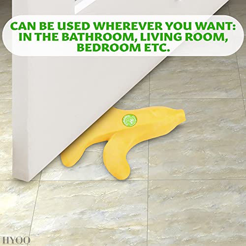 Banana Door Draft Stopper Wedge - Novelty Funny Door Stops Fruit-Shaped Cute Door Stop - Door Wedge Stopper - Rubber Banana Door Stoppers For Bottom Of Door Stoppers Floor For Home, Office Or Hotel #TOP5