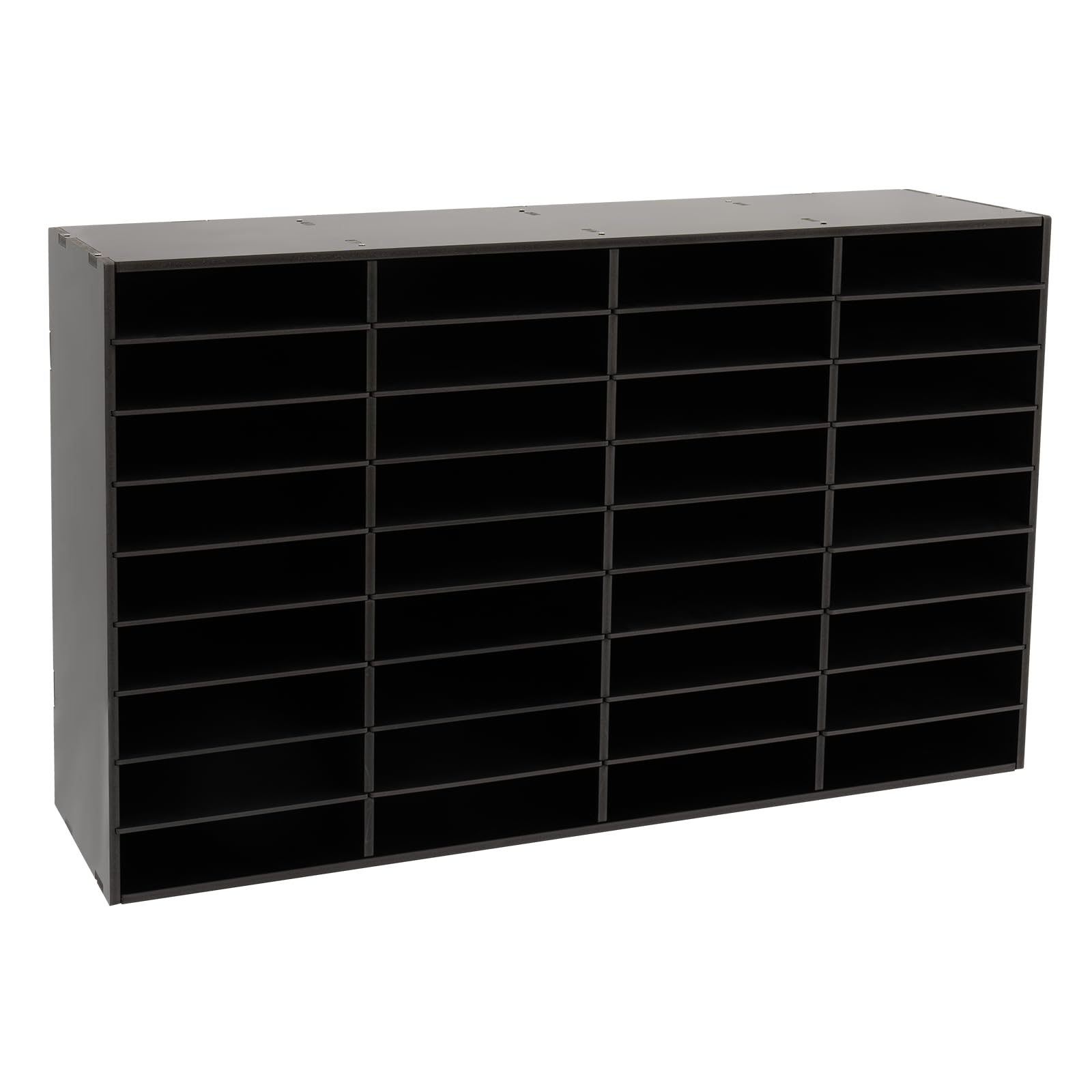 36 Compartments Literature Organizer PVC Office Mailbox with Adjustable Shelves Desktop File Sorter Mailbox Paper Storage Cabinet Document Sorters Storage Sorter for Files, Documents, Papers, Black