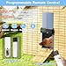 Tiflev Automatic Chicken Coop Door Solar Powered with Programmable Remote, 4 Modes Combo Light and Timer Aluminum Chicken Door with LCD Color Display