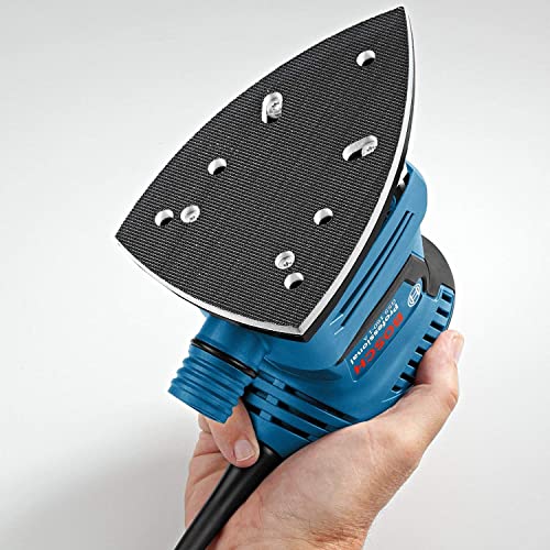 Bosch Professional Orbital Sander GSS 160 Multi (240V, Hole punch, Screwdriver, Dust box incl. Microfilter, 3 x sanding sheet C470, Delta base plate, 2x Base plate, L-BOXX 136) - Image 5