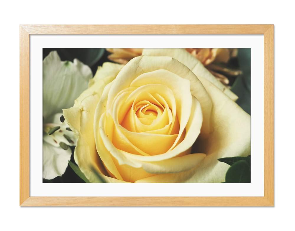 バラ絵画木製フレーム