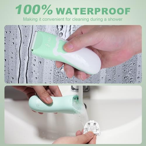Image of FBO Baby Hair Clipper, Professional Quiet Waterproof Painless Body Hair Trimmer, Multi-Purpose Grooming Kit for Infants, Toddlers & Adults, Home and Salon Use, Green Bear