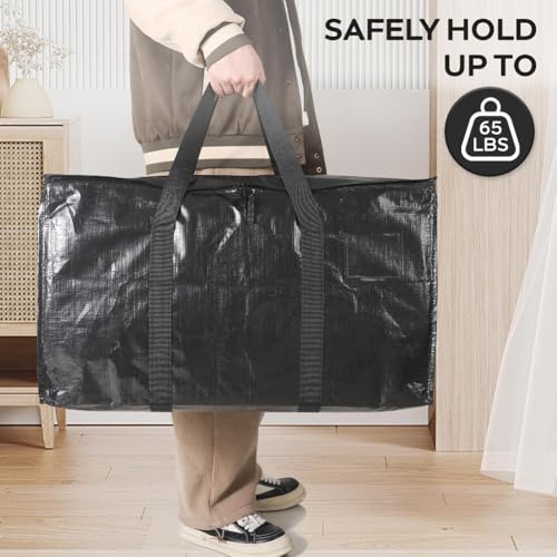 Bolsas de mudanza extragrandes resistentes impermeables pack de 4 organizadores ropa 3