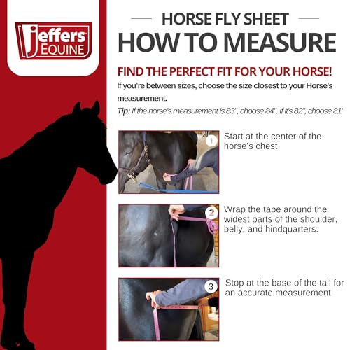 Image of Jeffers Expression Soft Mesh Fly Sheet for Horses 69 inch - Rose Garden Pattern, Lightweight Mesh Combo Neck Sheet, Breathable UV Protection, Summer Horse Blanket with Straps for Stable or Turnout