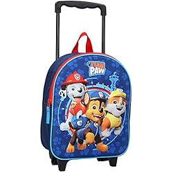 Maletas Stock Vadobag Bolso con ruedas Paw Patrol Pawsitive - Trolley Pat Patrulla Canina 32 cm, Azul, Talla Única, Bleu, talla única
