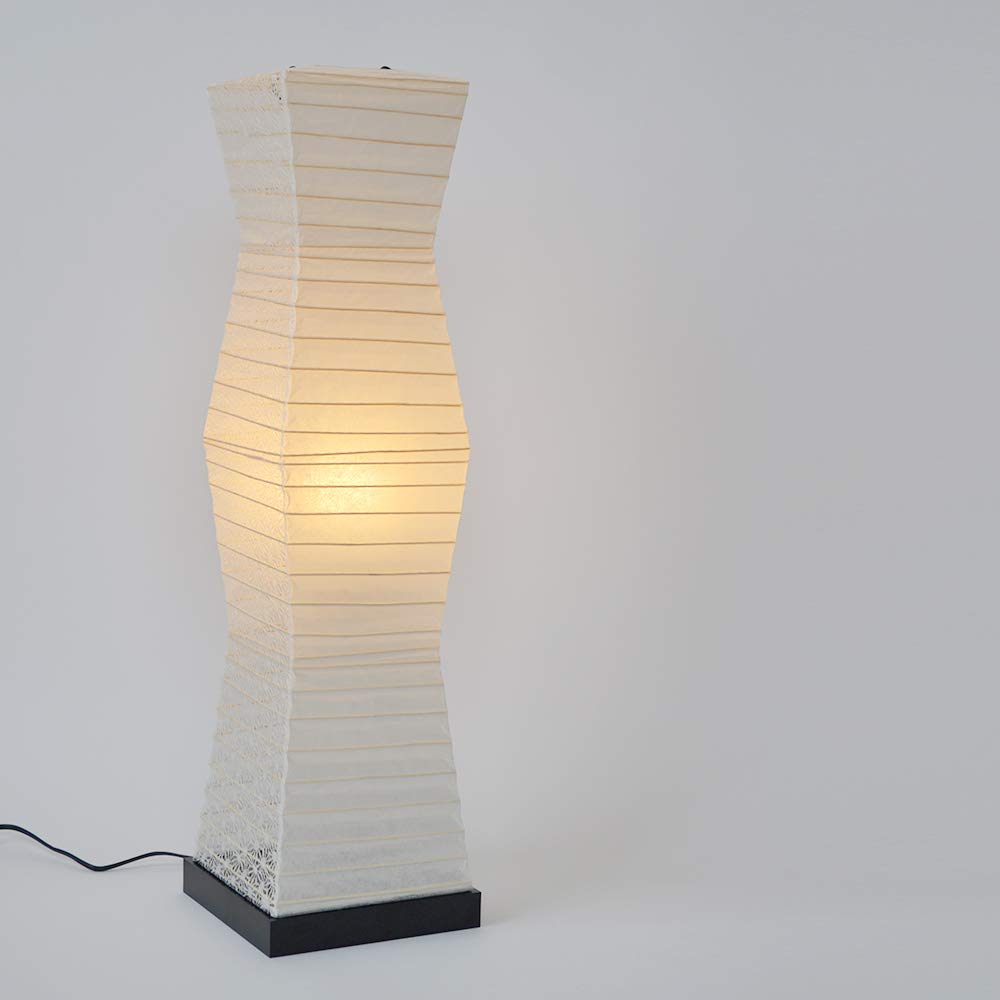 美濃和紙 和風 モダン照明 スタンド型フロアライト 揉み紙×麻葉白 Amazon | 美濃和紙製 モダンインテリア照明 スタンド型フロア