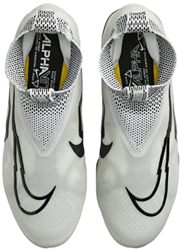 Image of Nike Alpha Menace Elite 3 White /Particle Grey /Opti Yellow /Black Mens Football Cleat.