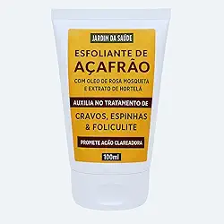 Creme Clareador de Açafrão - Com Rosa Mosqueta Foliculite, Clareamento, Trata Acne, Espinhas