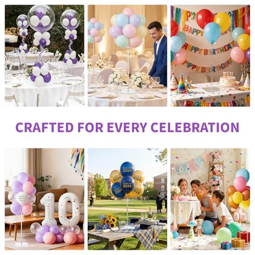 Kit support de ballon réutilisable avec base stable pour centre de table de fête - 7