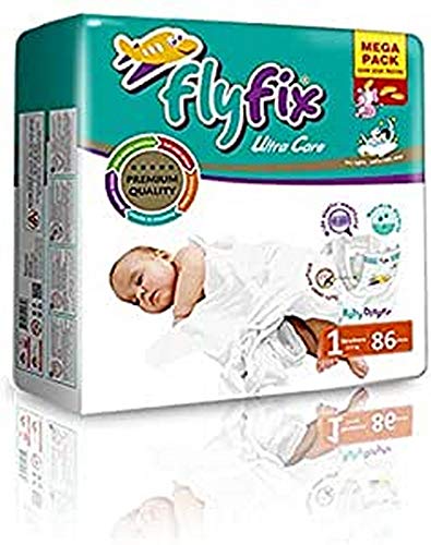FlyFix TRFFXBD100008 - Pañales para bebés, ultraconfort y protección, recién nacido, (0-3 kg) - 86 pcs, unisex