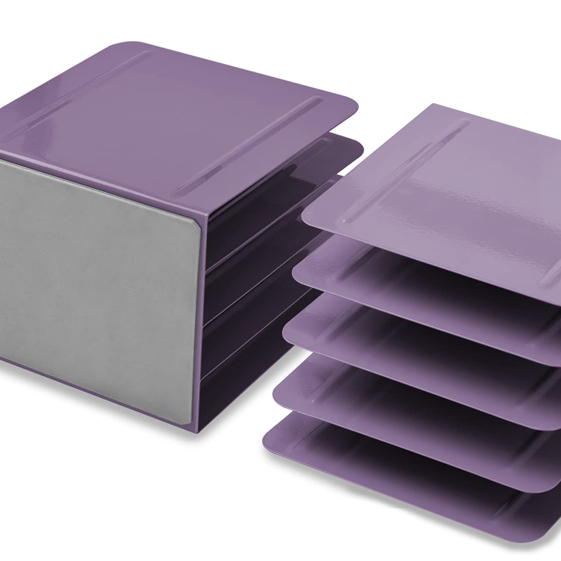 Acrimet Trieur de Documents en Métal, Organiseur de Bureau, Violet