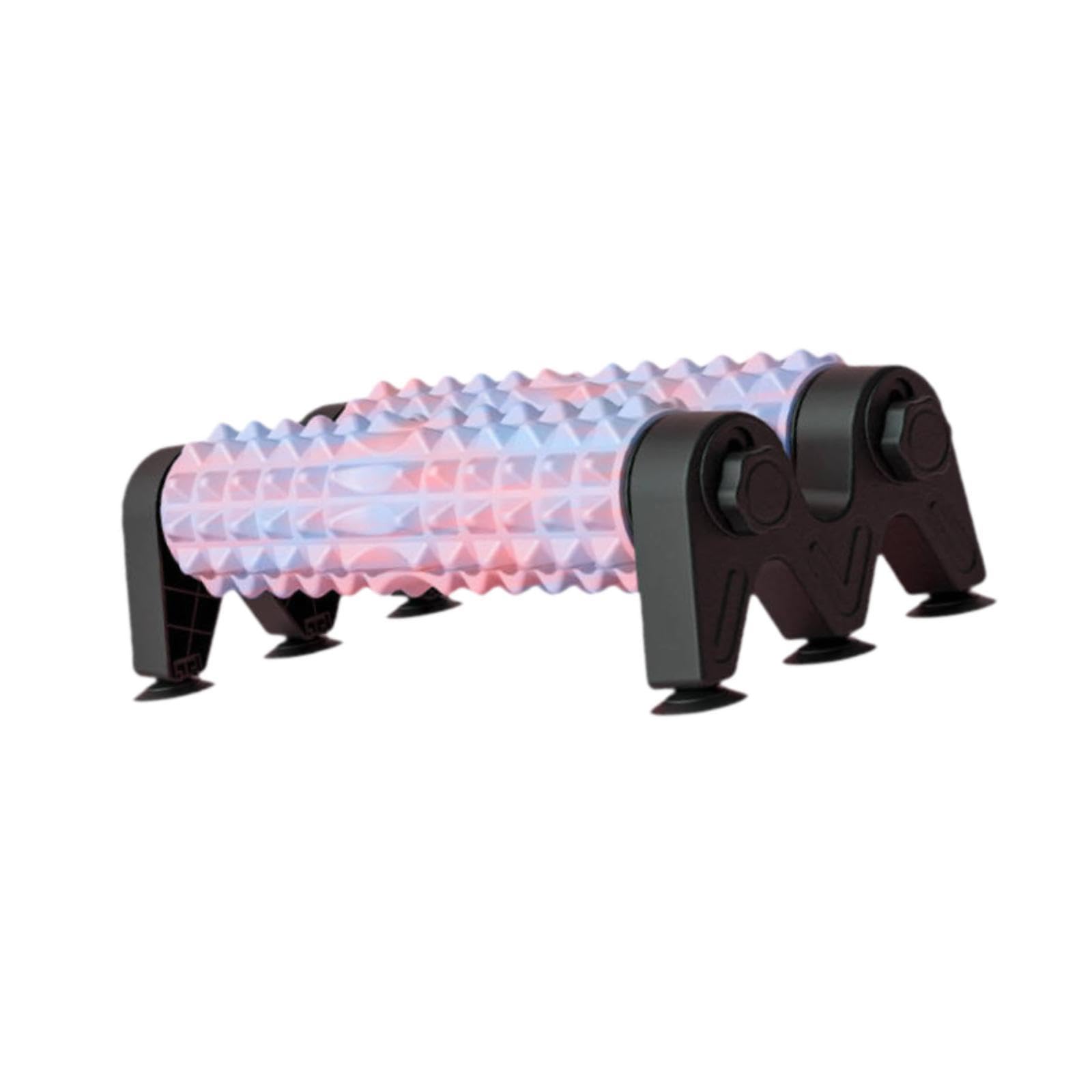 Oshhni Rodillo de Espuma con Soporte, Herramienta de Masaje Corporal Completo para Mujeres, Rodillo de Fitness Portátil, de para Estiramientos Y, Rosa Azul