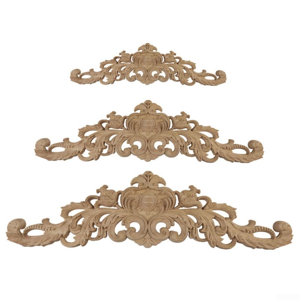 Enhance the Beauty of Your Doors and Cabinets with a Wooden Carved Applique, Make a Lasting Impression (30x8x0.8cm)
