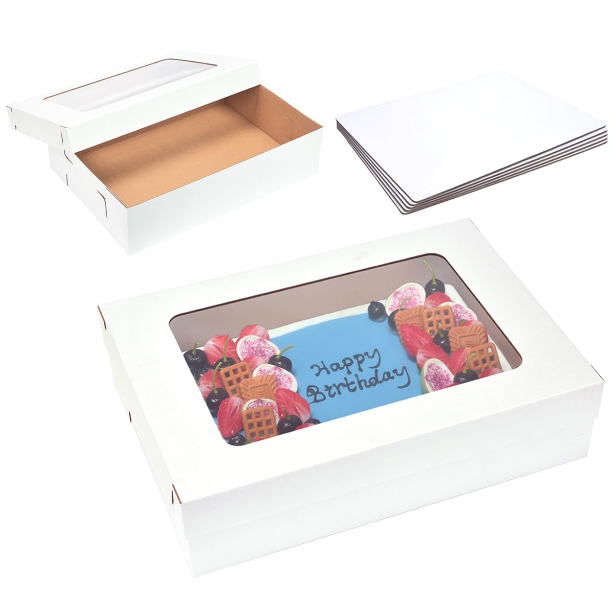 Amazon.com: JJO 26x18x5 Inch Full Sheet Cake Boxes with Thick Cake