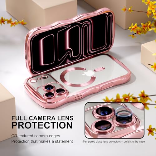 Coque iPhone 17 Pro transparente et ondulée compatible MagSafe de marque Misea - 7