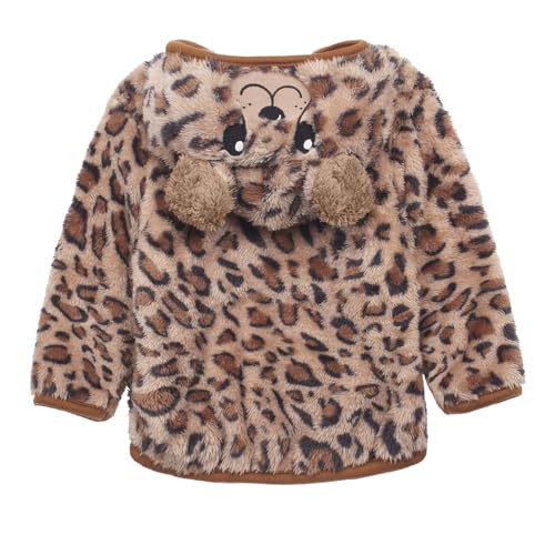 Image of Toddler Girls Boys Fleece Hoody Jacket Zip Up Teddy Coat Warm Winter Outwear
