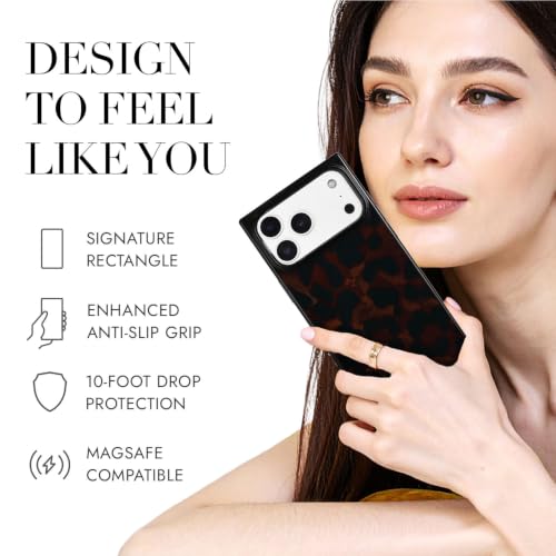 Image of COCOMII Rectangle for iPhone 18 Pro Max /17 Pro Max Case, Chestnut Leopard
