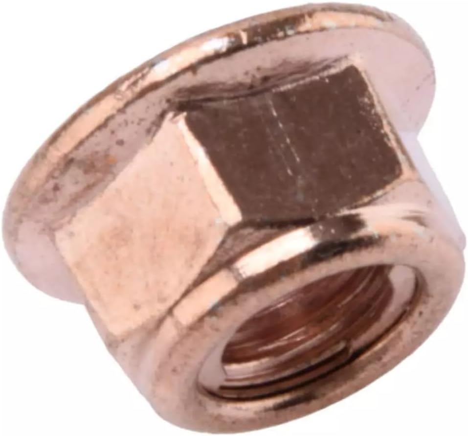 Auto Replacement Parts 12Pcs M8x1.25mm Car Exh@ust Manifold Lock Nut Copper Plated # 18307620549 Easy Repairs