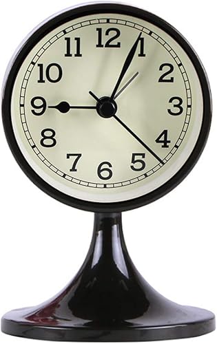 Miniatura 3 de Reloj despertador redondo de 3 pulgadas, analógico, silencioso, sin tictac, reloj de escritorio para dormitorio