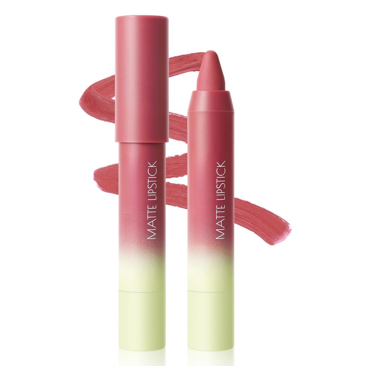 2in1 Lip Liner & Lipstick Combo Matte Longwear Waterproof Lipstick for Women #03 Coral Pink