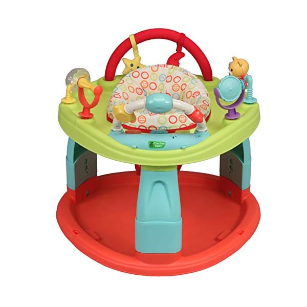 Aktivitäts- und Krabbel-Basis für Babys, Sitz um 360 ° drehbar, verschiedene Positionen, 6 Spiele, CA0, mehrfarbig – Bild 5