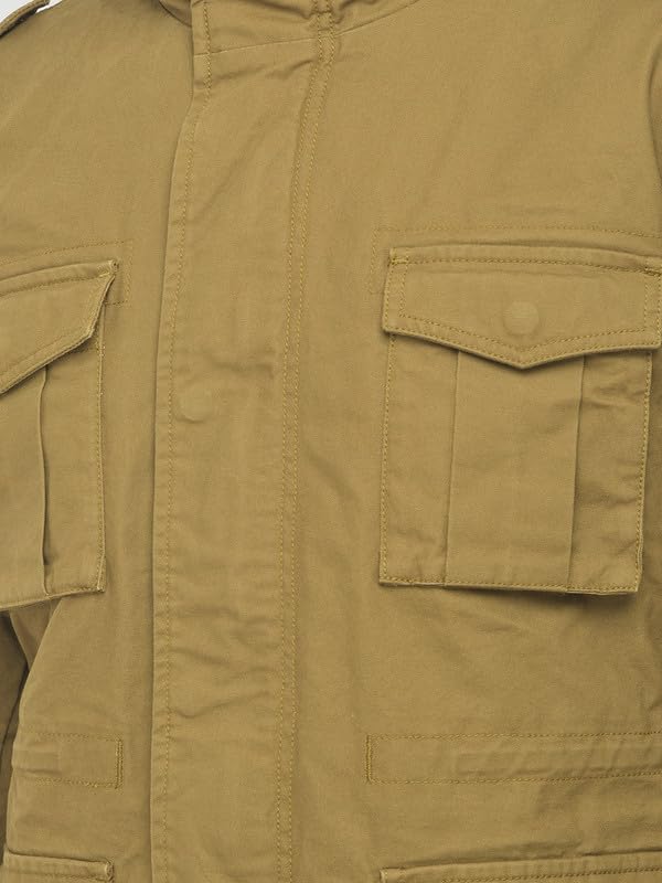 Image of Woodland Men Long Sleeves Open Front Regular Fit Polyester Standard Length Jackets