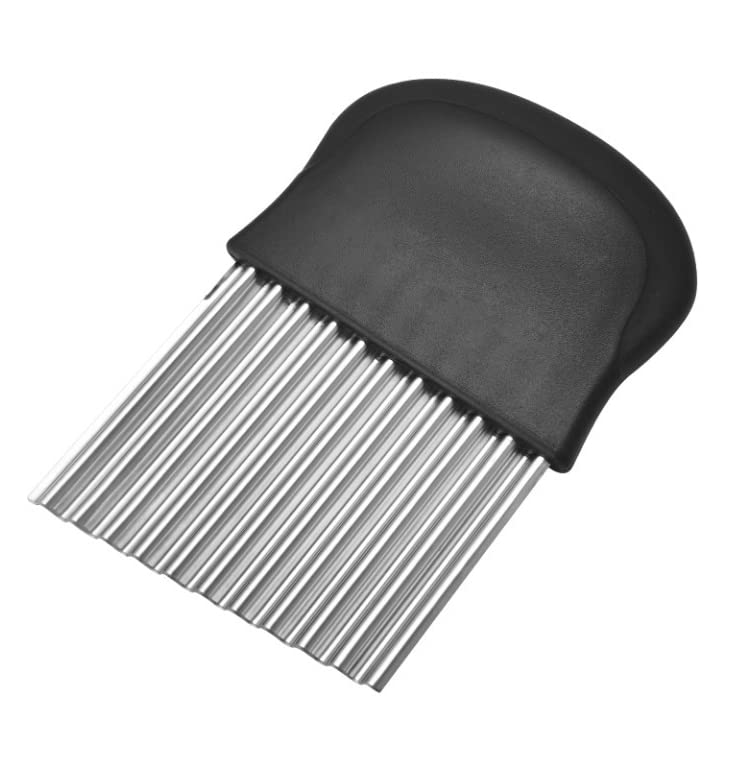AMERTEER Stainless Steel Crinkle Cutter, Chip Knife, Wave Knife for Cutting Potatoes, Slicer
