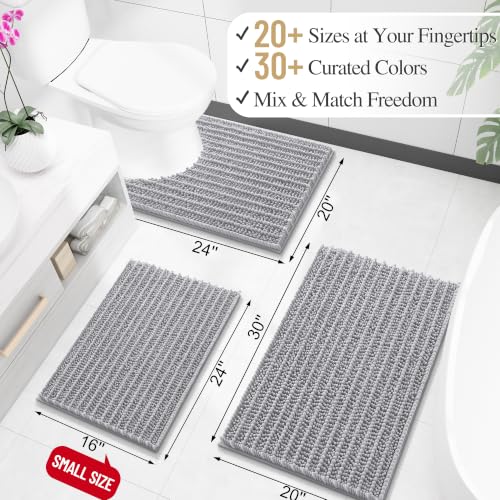 OLANLY Bathroom Rugs 30x20, Thick Soft and Absorbent Chenille Bath Mat - image 2